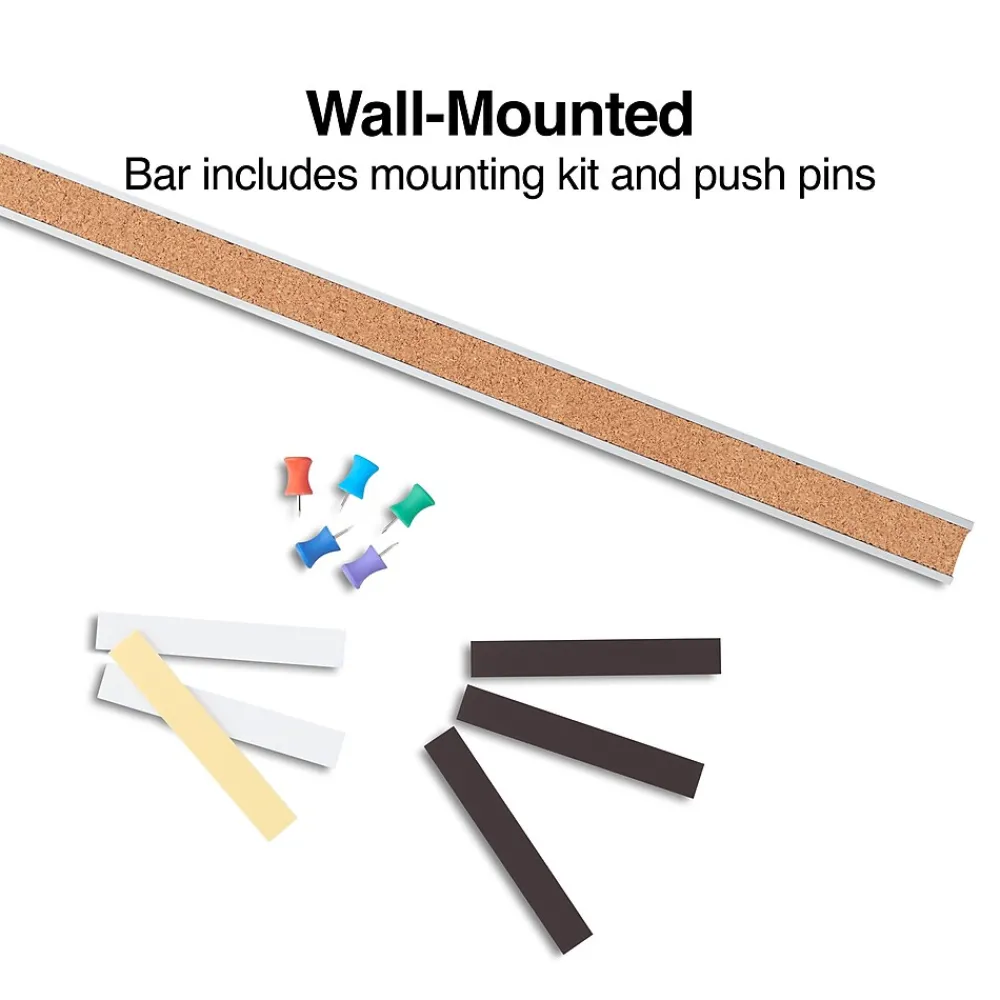 Bulletin*Staples ® Cork Bar, Aluminum Frame, 36" (2005)
