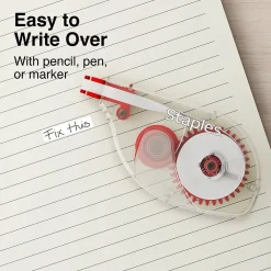 Correction & White-Out|Staples Correction Tape, White, 2/Pack (ST59818)