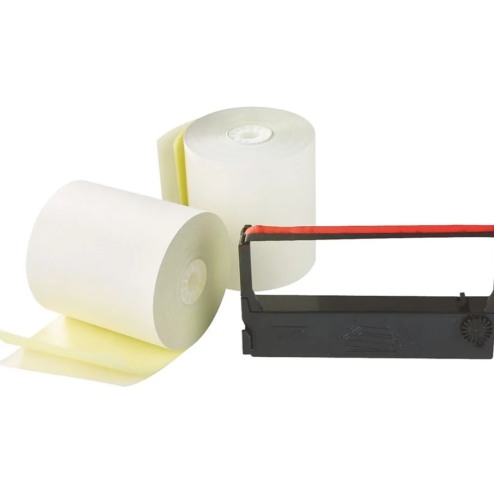 Pos Paper*Staples Credit/Debt Verifone 250 Kit, 2-Ply, 3" x 90', 10 Rolls/Pack (452177)