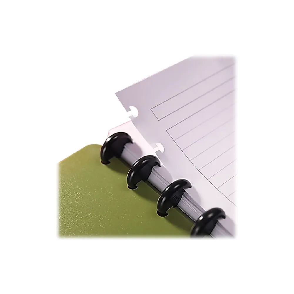 Notebooks|Staples ® Customizable Arc Notebook System, 9.38" x 11.25", Narrow Ruled, 60 Sheets, Black with Butterflies (28002)
