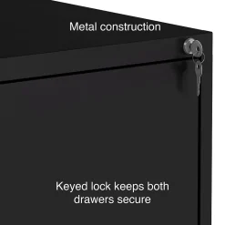 File Cabinets*Staples 2-Drawer Lateral File Cabinet, Letter/Legal Size, Lockable, 27.3