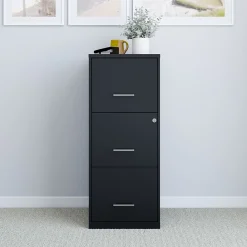 File Cabinets*Staples 3-Drawer Vertical File Cabinet, Letter Size, Lockable, 34.9