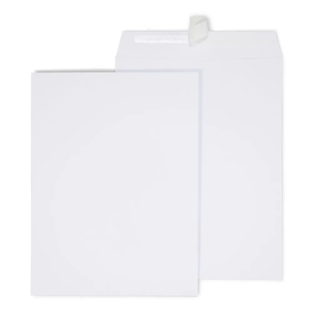 Staples EasyClose Catalog Envelopes, 9"L x 12"H, White, 250/Box (479885N)