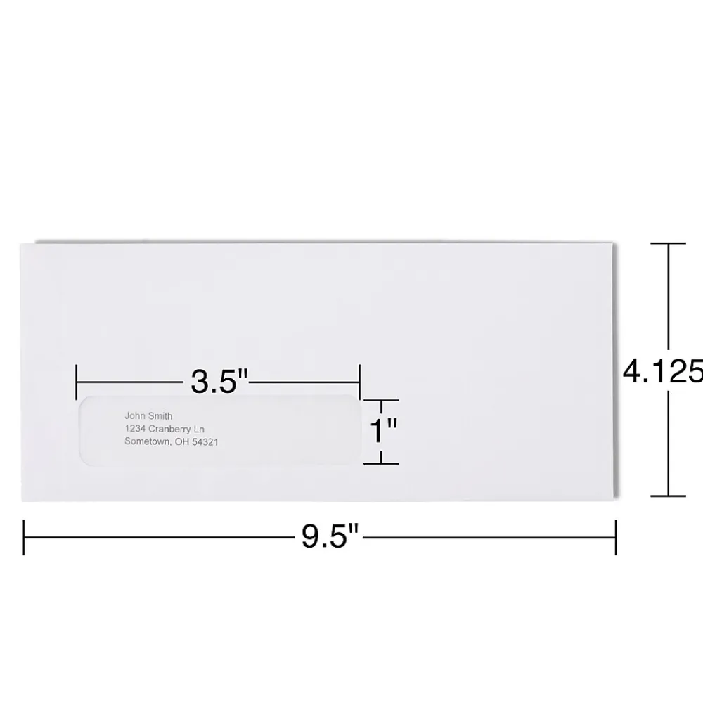 Sale Staples Gummed #10 Business Envelope, 4 1/8" x 9 1/2", White Wove, 500/Box (SPL381937)