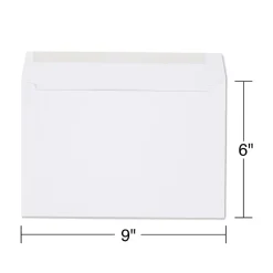 Staples Gummed Booklet Envelopes, 6