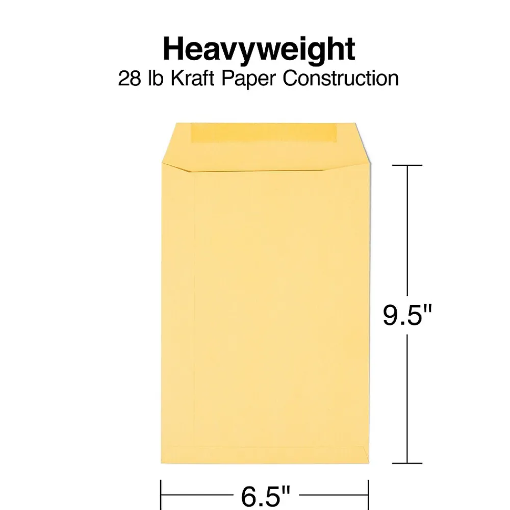Sale Staples Gummed Kraft Catalog Envelopes, 6.5" x 9.5", Brown, 100/Box (SPL534701)