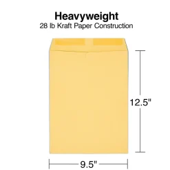 Discount Staples Gummed Kraft Catalog Envelopes, 9.5
