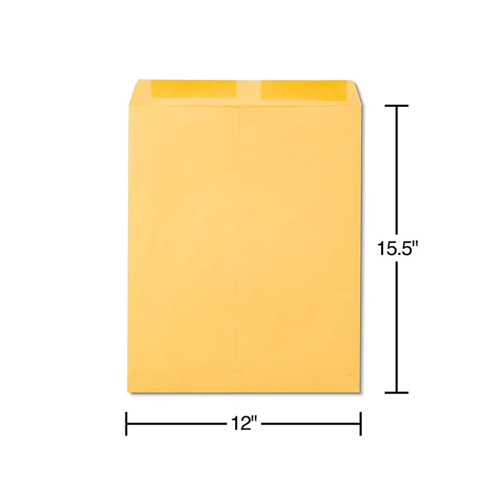 Online Staples Gummed Kraft Catalog Envelopes, 12" x 15.5", Brown, 100/Box (SPL534784)