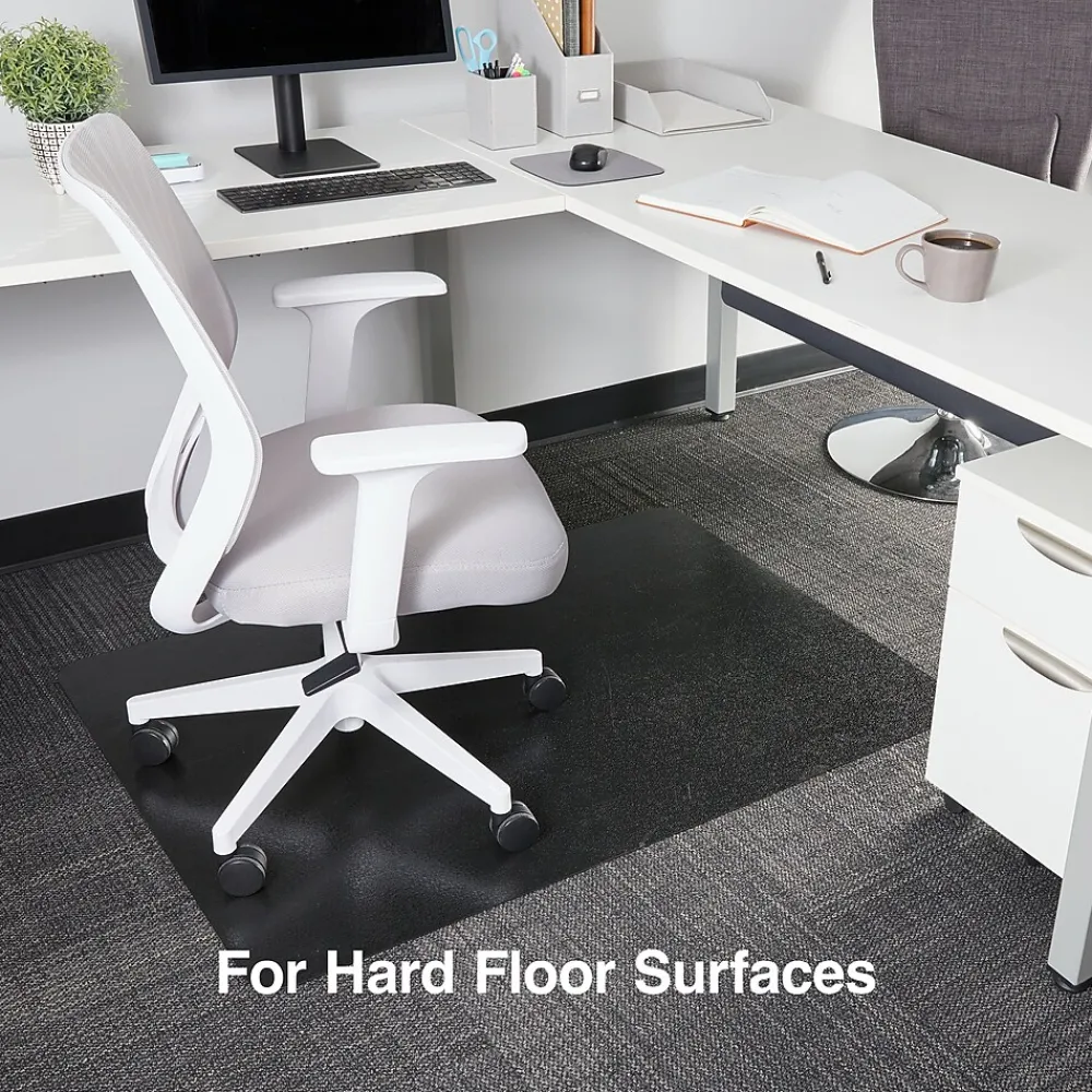 Chair Mats*Staples Hard Floor Chair Mat, 36" x 48", Black (26990)