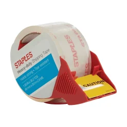 Discount Staples ® Heavy Duty Packing Tape with Dispenser, 1.88" x 38.2 yds., Clear (52194)