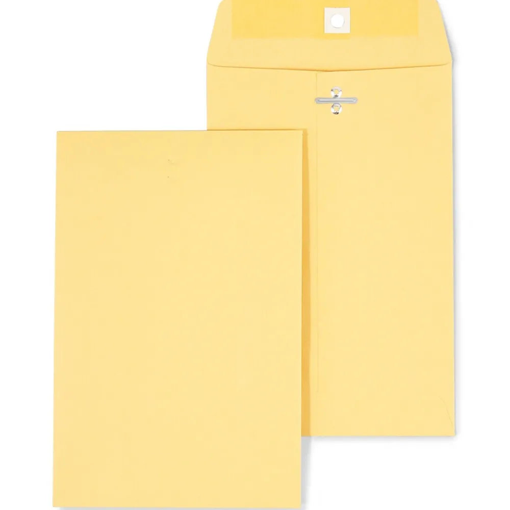 Outlet Staples Kraft Clasp & Moistenable Glue Catalog Envelopes, 6" x 9", Brown, 100/Box (ST186999-CC)