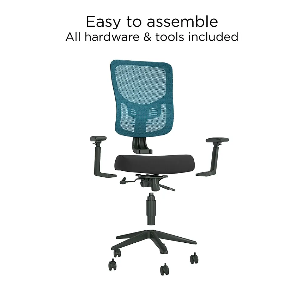 Ergonomic Chairs*Staples Kroy Ergonomic Fabric Swivel Task Chair, (UN59458) Blue