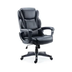 Ergonomic Chairs*Staples Mcallum Ergonomic Bonded Leather Swivel Manager Chair, (51473) Black