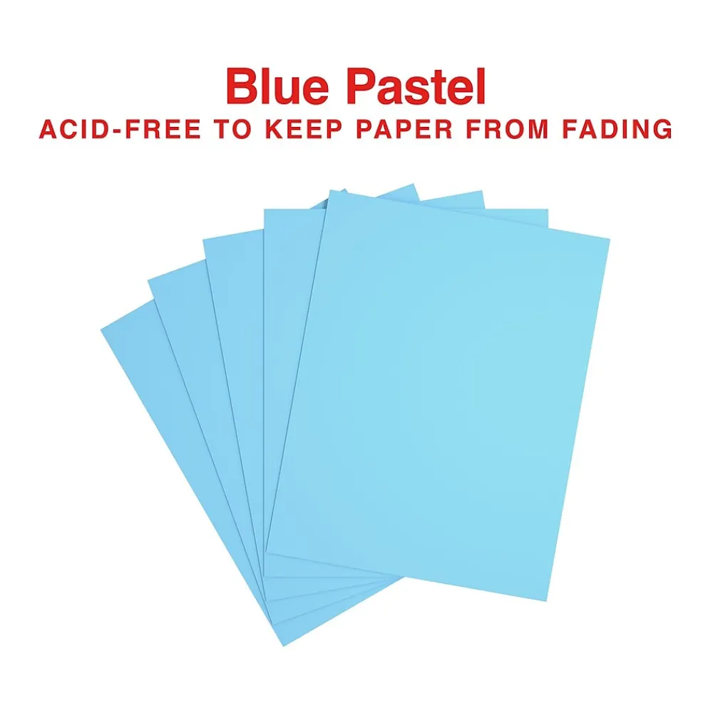 Multipurpose Paper*Staples Pastel 30% Recycled Color Copy Paper, 20 lbs., 8.5" x 11", , 500/Ream (14786) Blue