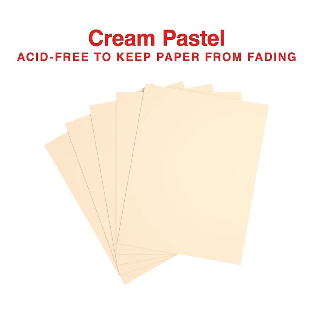 Multipurpose Paper*Staples Pastel 30% Recycled Color Copy Paper, 20 lbs., 8.5" x 11", , 500/Ream (14789) Cream