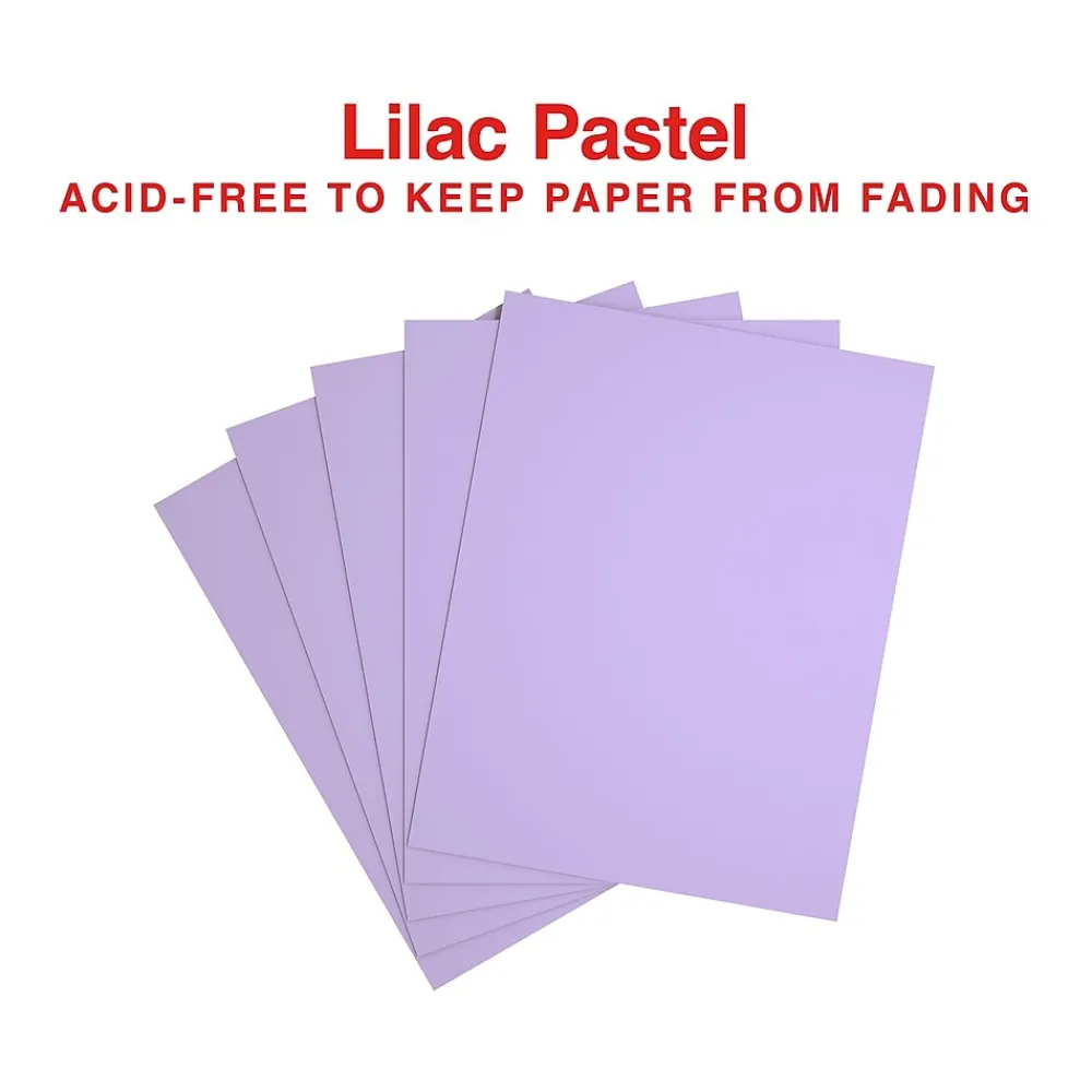 Multipurpose Paper*Staples Pastel 30% Recycled Color Copy Paper, 20 lbs., 8.5" x 11", , 500/Ream (14782) Lilac