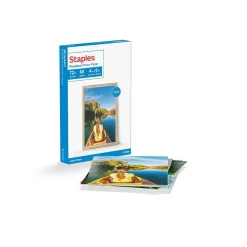Photo Paper*Staples Premium Glossy Photo Paper, 4"W x 6"L, 60/Pack (19898-CC)