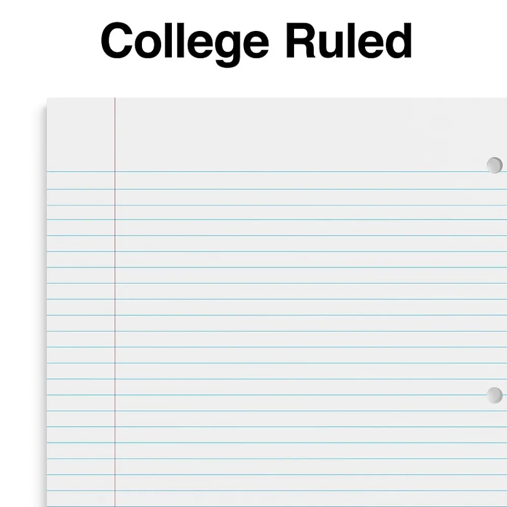 Subject Notebooks|Staples Premium Poly 3-Subject Notebook, 8.5" x 11", College Ruled, 150 Sheets, (ST58313) Black