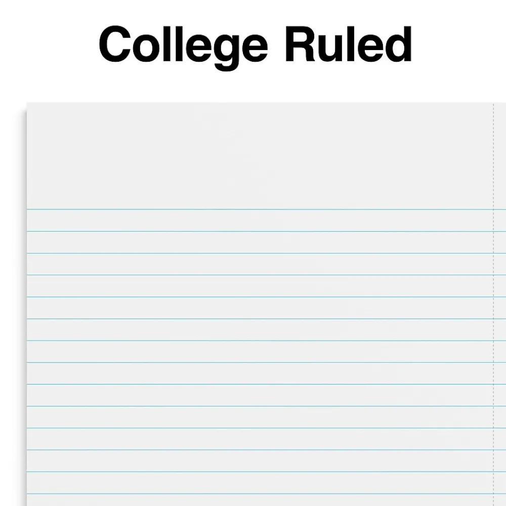 Subject Notebooks|Staples Premium 3-Subject Notebook, 5.88" x 9.5", College Ruled, 138 Sheets, Blue (ST58352)