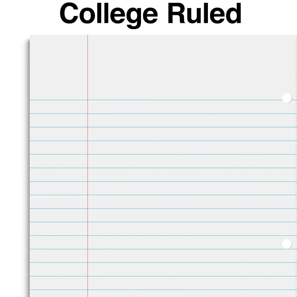 Subject Notebooks|Staples Premium 3-Subject Notebook, 8.5" x 11", College Ruled, 150 Sheets, Blue (ST58333C) Teal