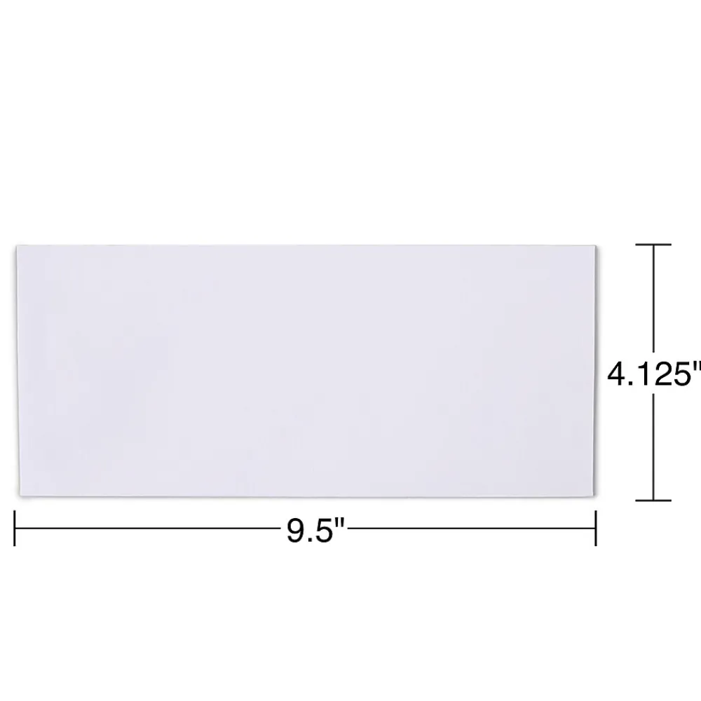 Outlet Staples QuickStrip EasyClose Self Seal Security Tinted #10 Business Envelopes, 4 1/8" x 9 1/2", White, 100/Box (ST50308-CC)