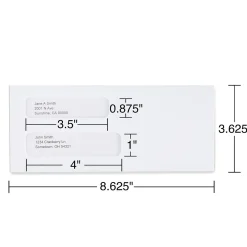 Clearance Staples Security Tinted #8 Business Envelopes, 3 5/8