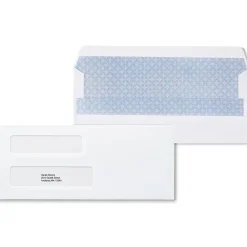 Outlet Staples Self Seal Self Seal Security Tinted #8 Double Window Envelopes, 3 5/8" x 8 5/8", White, 500/Box (ST28732-CC)