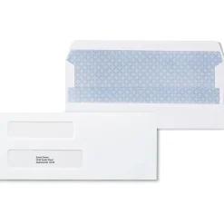 Sale Staples Self Seal Self Seal Security Tinted #9 Double Window Envelopes, 3 7/8" x 8 7/8", White, 500/Box (ST28731-CC)