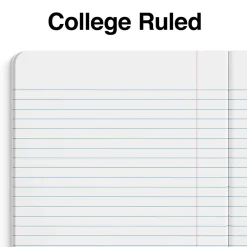 Composition Notebooks|Staples 1-Subject Composition Notebooks, 7.5" x 9.75", College Ruled, 100 Sheets, Assorted Colors, 48/Carton (TR55063MCT)