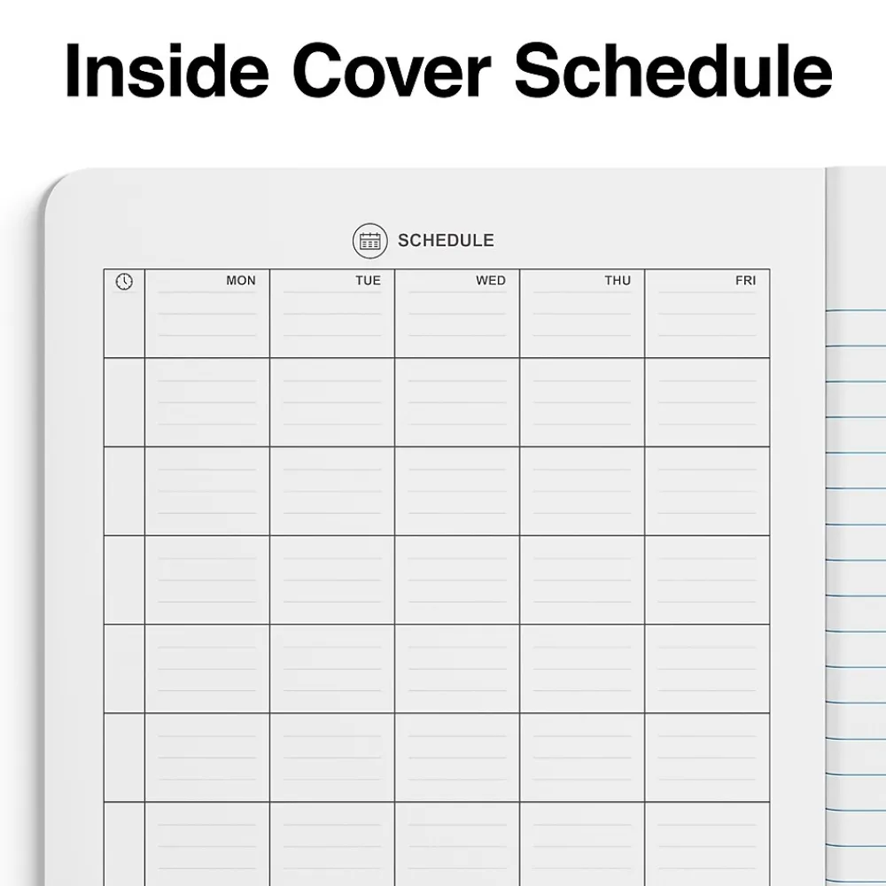 Notebooks|Staples 1-Subject Composition Notebooks, 7.5" x 9.75", College Ruled, 100 Sheets, , 4/Pack (ST58371C) Black