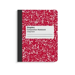 Composition Notebooks|Staples 1-Subject Composition Notebooks, 7.5" x 9.75", College Ruled, 100 Sheets (ST55063C)
