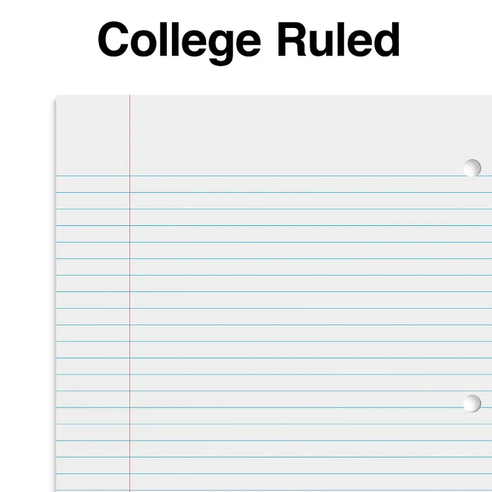Subject Notebooks|Staples 1-Subject Notebooks, 8" x 10.5", College Ruled, 70 Sheets, Assorted Colors, 3/Pack (ST58375C)