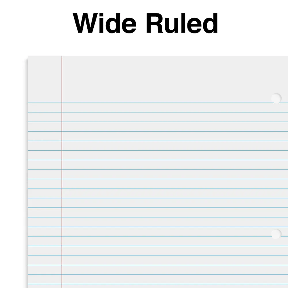 Subject Notebooks|Staples 1-Subject Notebooks, 8" x 10.5", Wide Ruled, 70 Sheets (ST54893C) Assorted Colors