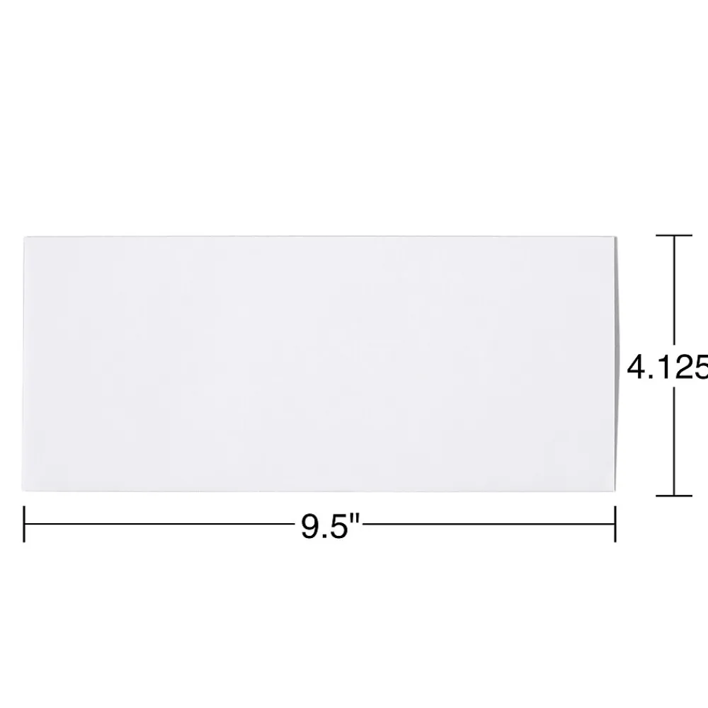 Online Staples Tear-Resistant EasyClose Security Tinted #10 Business Envelopes, 4 1/8" x 9 1/2", White, 100/Box (21573)