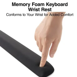 Discount Staples TECH Foam Non-Skid Wrist Rests, Black (ST61827)
