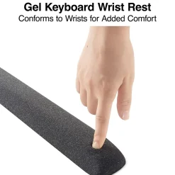 Sale Staples TECH Gel Non-Skid Wrist Rest, (ST61823) Black
