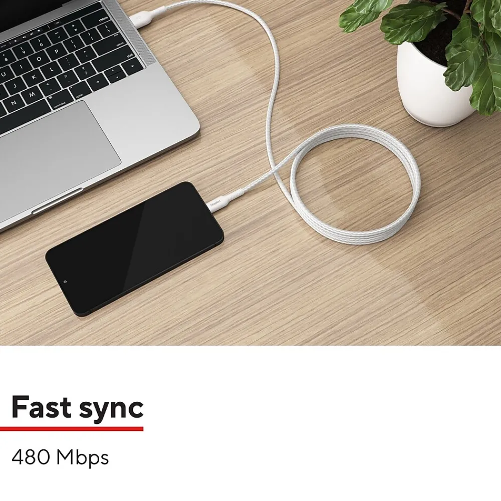 USB-C to USB-A Charging Cable, 9.8 ft., White (ST62339)<Staples TECH Online
