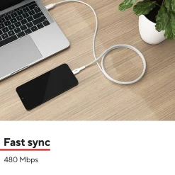 USB-C to USB-C Charging Cable, 6.5 ft., White, 5/Pack (ST62315)<Staples TECH Clearance