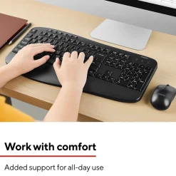 Hot Staples TECH Wireless Comfort Keyboard, Black (ST62602)