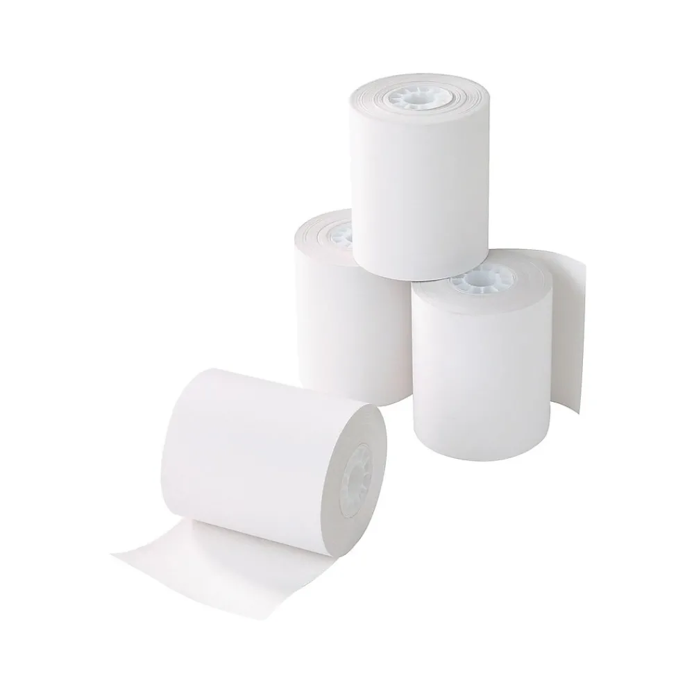 Pos Paper*Staples Thermal Cash Register/POS Rolls, 1-Ply, 3 1/8" x 90', BPA Free, 72/Carton (18298-CC)