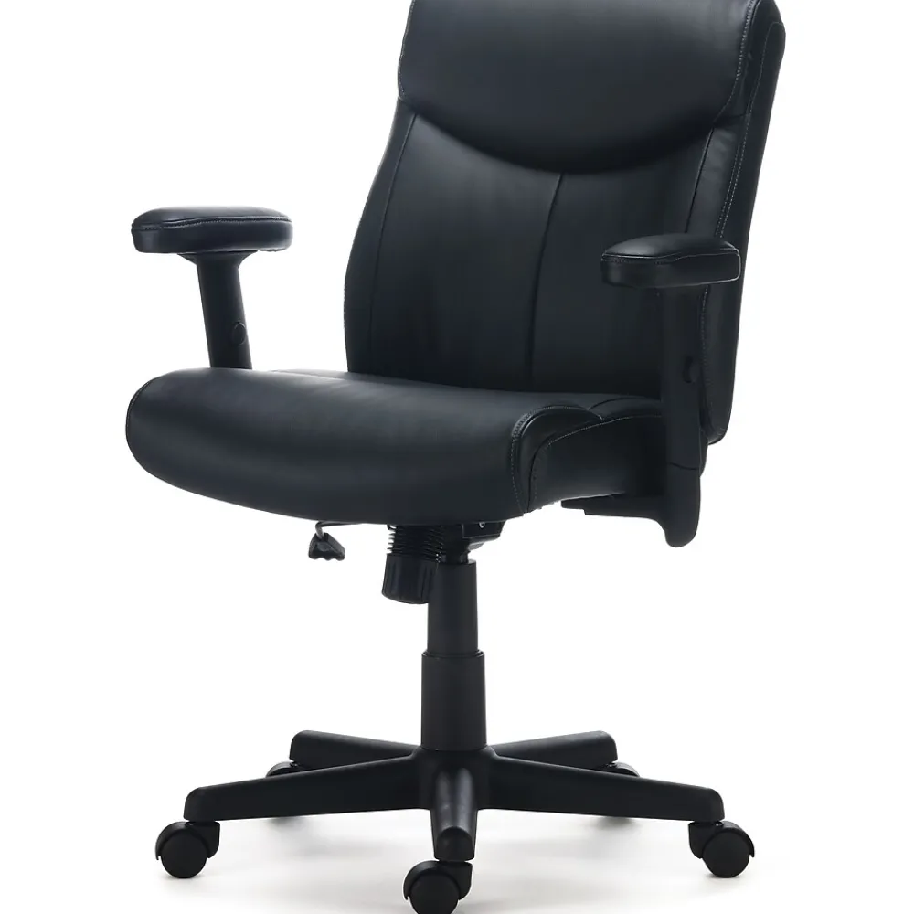 Ergonomic Chairs*Staples Traymore Ergonomic Faux Leather Swivel Computer and Desk Chair, (59425-CC) Black