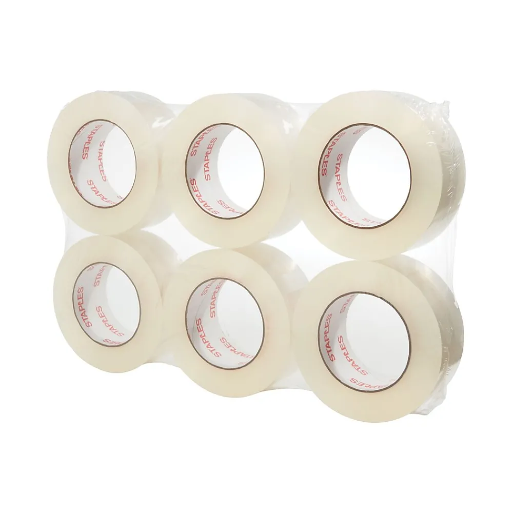 Sale Staples Ultra Heavy Duty Shipping Tape with Hot Melt Adhesive, 1.88" x 110 Yds, Clear, 6/Rolls (10871)