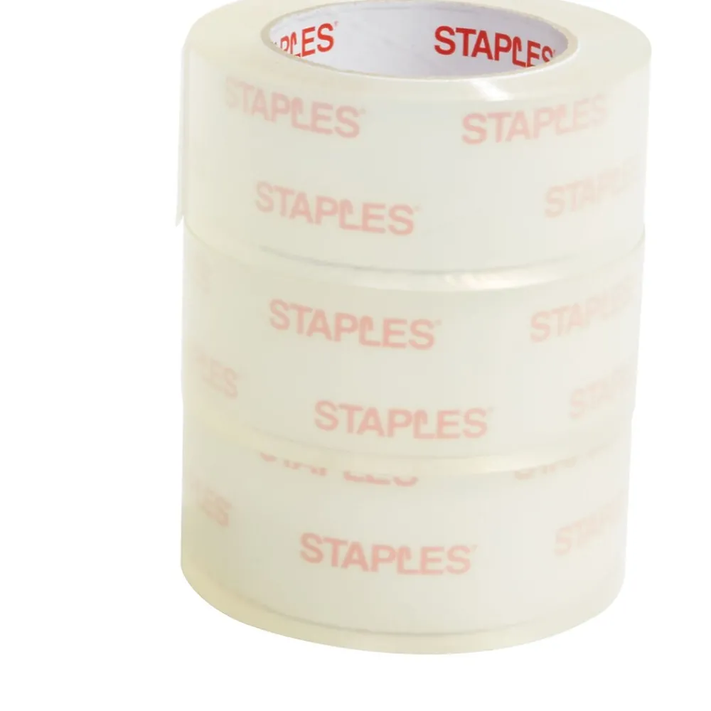 Sale Staples Ultra Heavy Duty Shipping Tape with Hot Melt Adhesive, 1.88" x 110 Yds, Clear, 6/Rolls (10871)