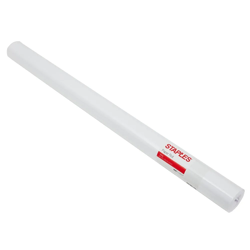 Clearance Staples ® White Banner Paper Roll (468165)