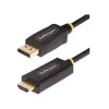 StarTech 3.3' Active DisplayPort to HDMI Adapter Cable, Male to Male, Black (3F-DP-HDMI-4K60-HDR)