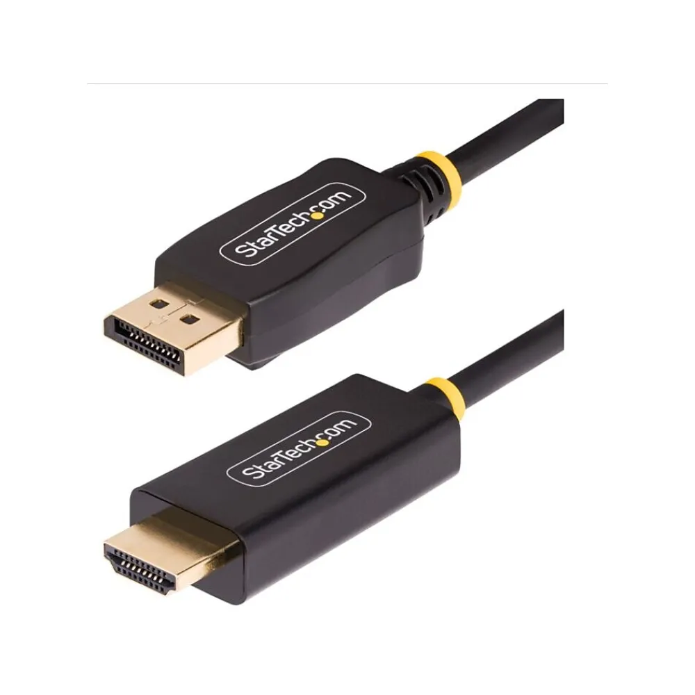 StarTech 10' Active DisplayPort to HDMI Adapter Cable, Male to Male, Black (10F-DP-HDMI-4K60-HDR)