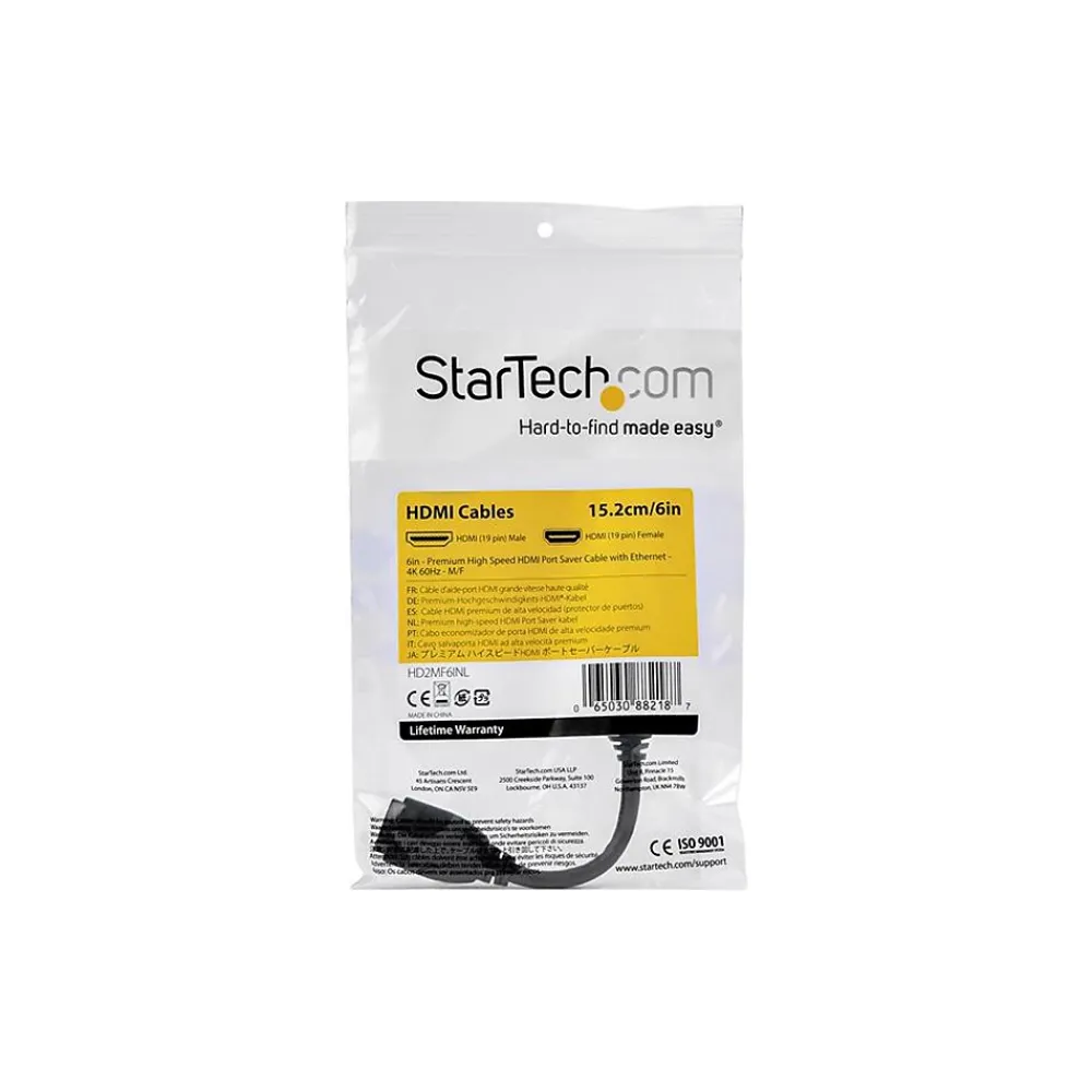 StarTech 6" HDMI Cable, Black (HD2MF6INL)