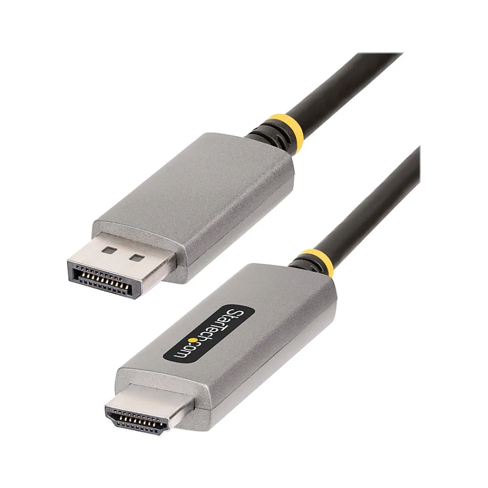 StarTech 6.6' 8K DisplayPort to HDMI Adapter Cable, Male to Male, Space Gray (133DISPLAYPORTHDMI21)