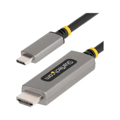 StarTech 6.6' 8K USB-C to HDMI Adapter Cable, Male to Male, Space Gray (135B-USBC-HDMI212M)