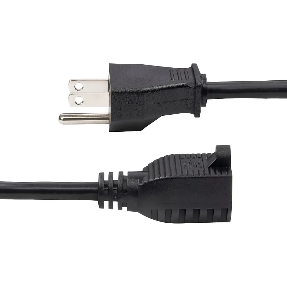 StarTech 10' NEMA 5-15P to NEMA 5-15R Power Cable, Male to Female, Black (231A-8A00-POWER-CORD)